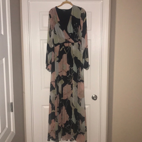 Lulus Black Floral Print Maxi Dress - Picture 3 of 5